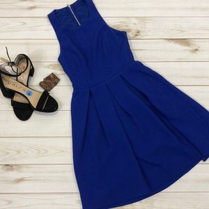 Lulu’s Blue Pleated Skater Dress - Sz XS